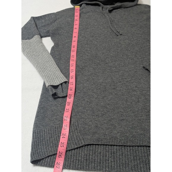 Athleta Nopa 100% Merino Wool Colorblock Hooded Sweater Size XS Tunic Oversized - Picture 9 of 10